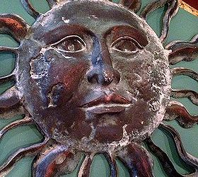 updated sun with paint, crafts, painting, Old sun used outdoors