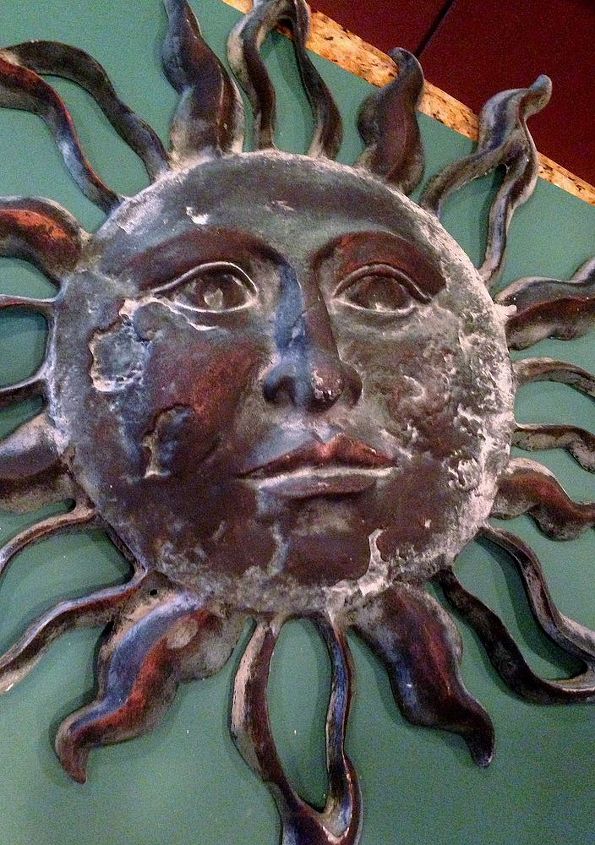 updated sun with paint, crafts, painting, Old sun used outdoors