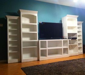 new entertainment center, painted furniture, woodworking projects