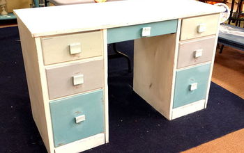 Tired Desk Upcycled to a Beach Chic Beauty!