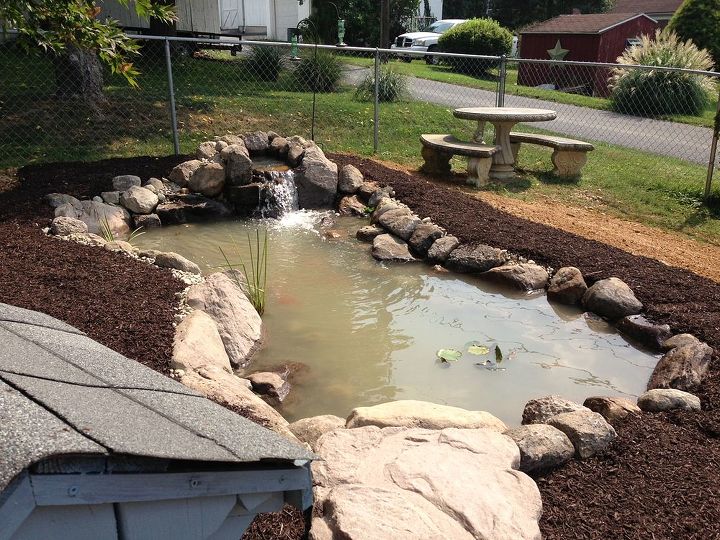 pond waterfall build, ponds water features