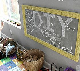 diy framed chalkboard tutorial, diy, how to, It s nailed directly into the wall so it s very secure