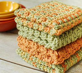 crunchy stitch crochet dishcloth pattern, crafts