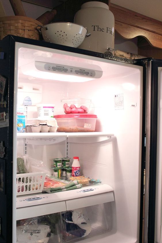 get your messy icky fridge sparkly clean in 3 minutes flat, appliances, cleaning tips
