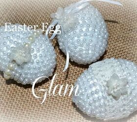 glamorous pearl easter eggs, crafts, easter decorations, seasonal holiday decor