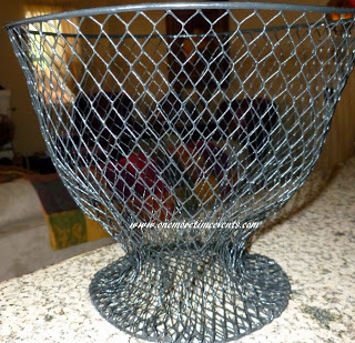 dollar store wire basket lampshade, crafts, lighting, repurposing upcycling, Formed Wire Trash Basket
