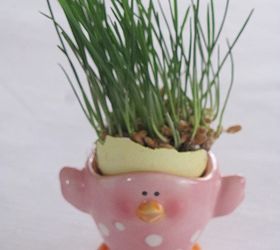 how to grow wheat grass for easter, crafts, easter decorations, seasonal holiday decor, I painted some egg shells willed them with potting soil and planted the wheat grass in them