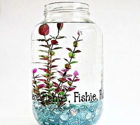 sometimes a pickle jar isn t just a pickle jar, repurposing upcycling, This cute fish bowl