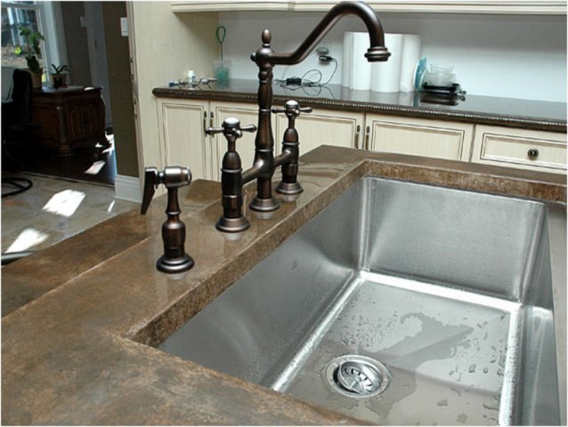icoat kitchen amp bath remodeling ideas, bathroom ideas, concrete masonry, concrete countertops, countertops, home decor, kitchen cabinets, kitchen design, kitchen island, We can work will all sink profiles