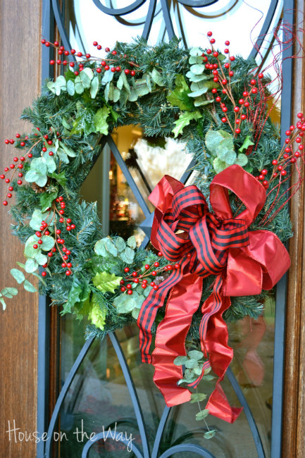 christmas front door and porch decor, christmas decorations, crafts, doors, seasonal holiday decor, wreaths