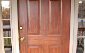 Front Door Redo Using Faux Wood Grain Technique