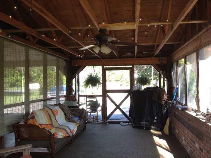 from simple screened porch to entertaining oasis cheap, After Ceiling removal