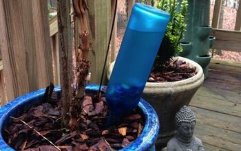 Wine Bottle Watering Device With Copper Tubing for Container Gardens