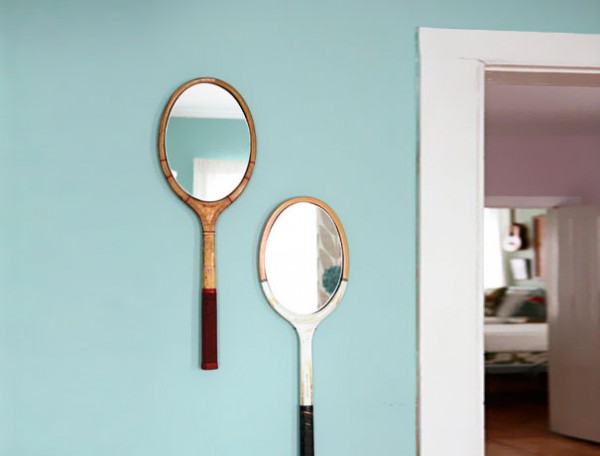 amazing ways to repurpose old items, repurposing upcycling, Racket Mirrors
