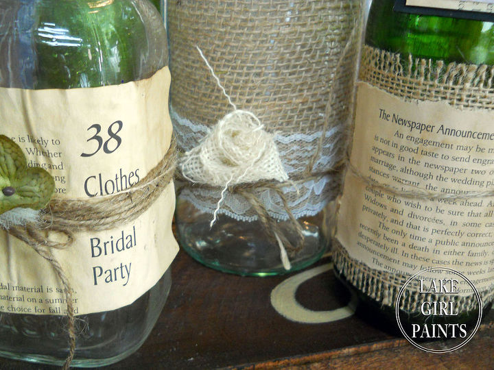idias de decorao para frascos de pedreiro e garrafas de vinho