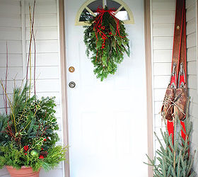 outdoor holiday decor, curb appeal, home decor, Simple Rustic and fresh