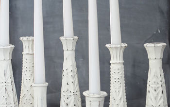 Creating Distressed Candlesticks From Glass Bud Vases