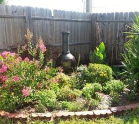q what could i do to make my frontyard garden pop, gardening, outdoor living, An area of my backyard garden