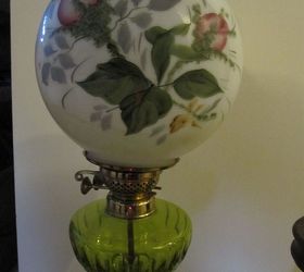 q can i add from left side lamp s glass globe to right side table lamp, lighting, repurposing upcycling, close view on glass globe with a metal bottom round holder to hold the glass globe
