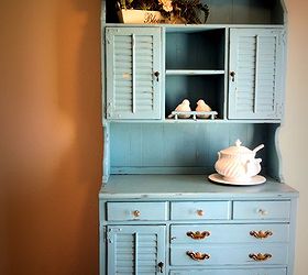 anything blue friday features, home decor, painted furniture, An Ethan Allen hutch gets a much needed update