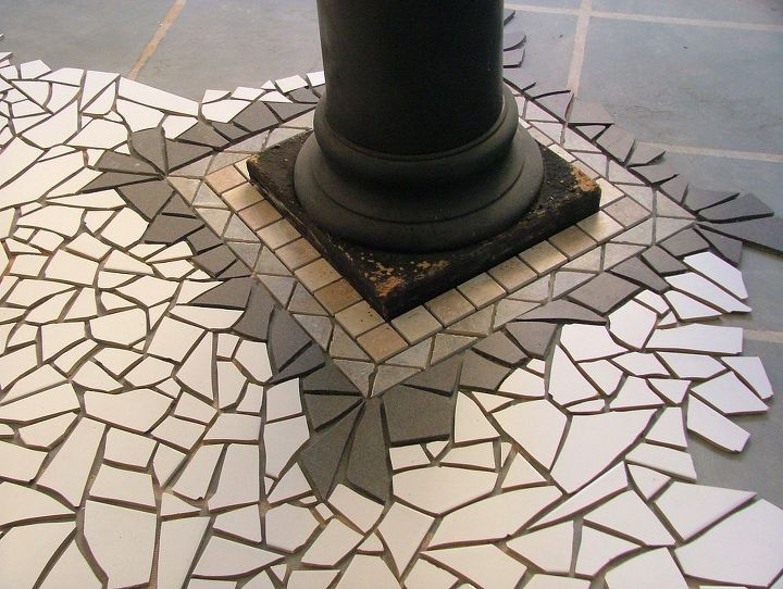 another section of a mosaic floor design, flooring, home decor, tile flooring, tiling, This is my idea of a frame on a floor