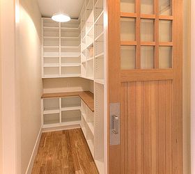 7 ways to create pantry and kitchen storage, closet, kitchen design, shelving ideas, storage ideas, For awkward spaces a barn door could solve your open door problems