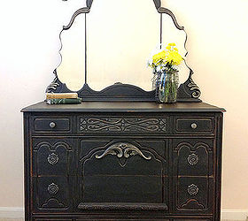reimagined vintage dresser, chalk paint, painted furniture