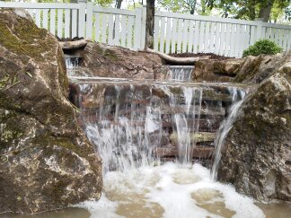 pondless waterfall creation, outdoor living, ponds water features, Maint Pondless Waterfall Spillway