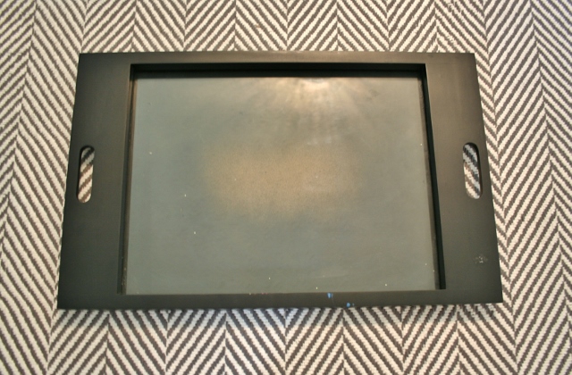 a tray makeover from ugly to uglier to beautiful, crafts, repurposing upcycling, The original look of the tray