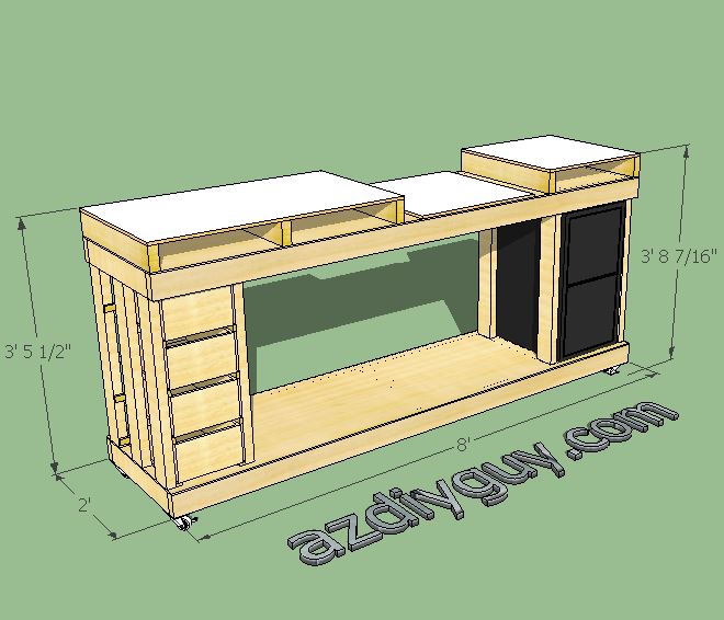 sketchup modeling my miter saw workbench with free 3d cad software, diy, how to, tools, It s fun to see it modeled and clean in 3D with the real workhorse stabled in my workshop