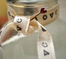hand printed vintage love ribbon, crafts