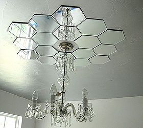 diy mirrored ceiling medallion, DIY mirrored ceiling medallion by Bella Tucker Decorative Finishes