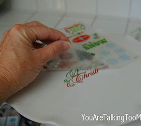 take a plain plate or cake plate and add some holiday cheer, crafts, seasonal holiday decor, A few simple steps