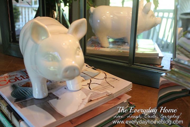 when pigs don t fly a mini foyer makeover, flowers, foyer, home decor, Hello little fella