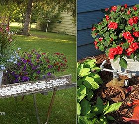 my top five cottage junk garden containers, container gardening, flowers, gardening, Galvanized laundry tubs Big small square and round Pails just bigger