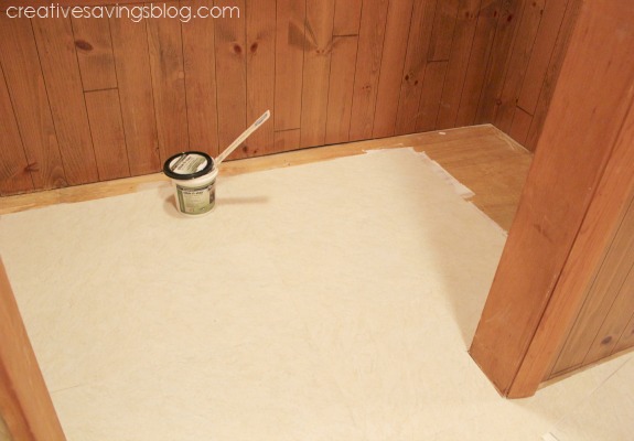 vinyl tile flooring install, bathroom ideas, flooring, tile flooring, tiling, Almost done
