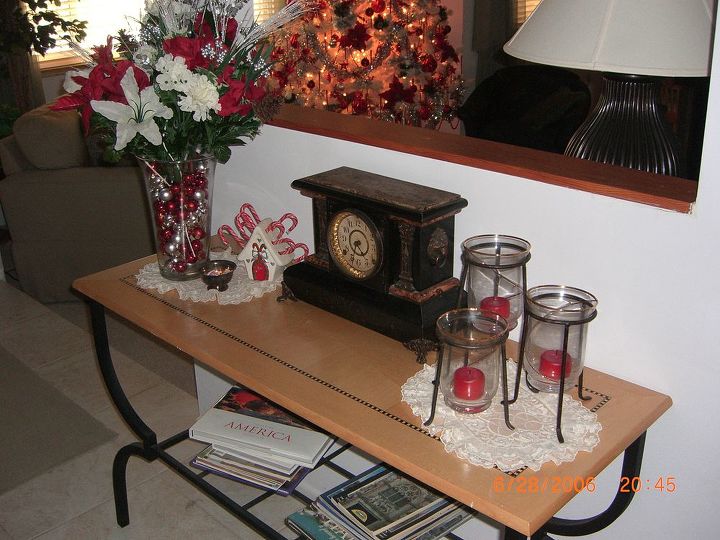 we did a red white and sliver christmas enjoy the color scheme throughout my home, christmas decorations, seasonal holiday decor, Welcome