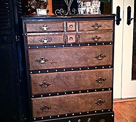 Steamer Trunk Inspired Curbside Chest of Drawers Makeover