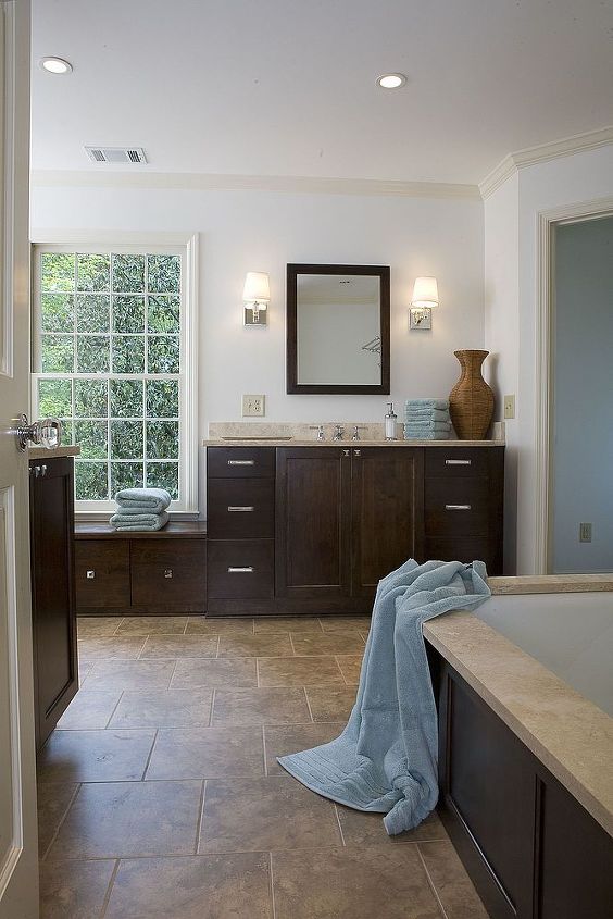 modern bath with ample light and storage, bathroom ideas, home decor