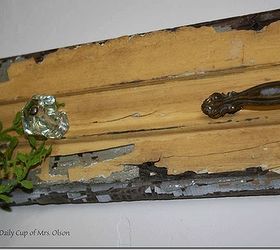 peg board made from junk, home decor, repurposing upcycling, wall decor, woodworking projects, A crystal and a brass drawer pulls