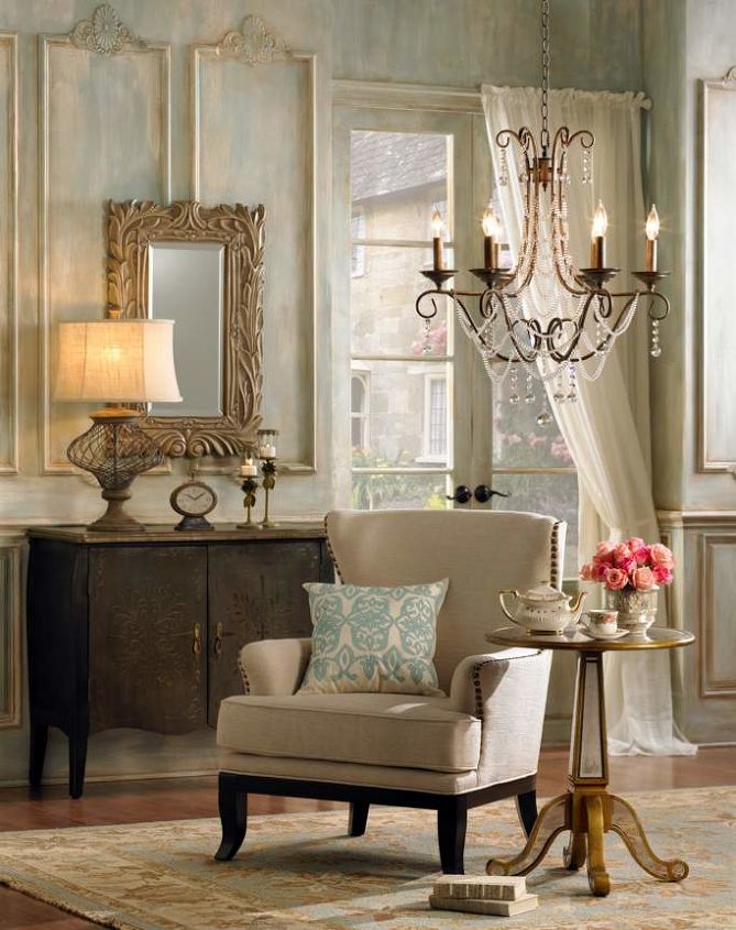 trendy home decor, dining room ideas, living room ideas, outdoor furniture, French Refined embraces the charm of classic European styling Bring in chandeliers with distressed finishes and crystal accents furniture with carved details and textiles with subtle pattern and washed textures