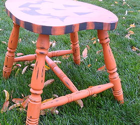 jack a broken chair becomes a halloween stool, halloween decorations, painted furniture, seasonal holiday decor