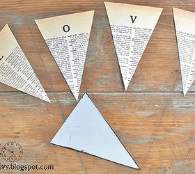 dictionary page pennant banner printables, crafts, home decor