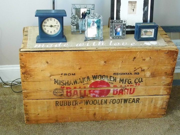 reusing something old, home decor, painted furniture, repurposing upcycling, Old crate made useful
