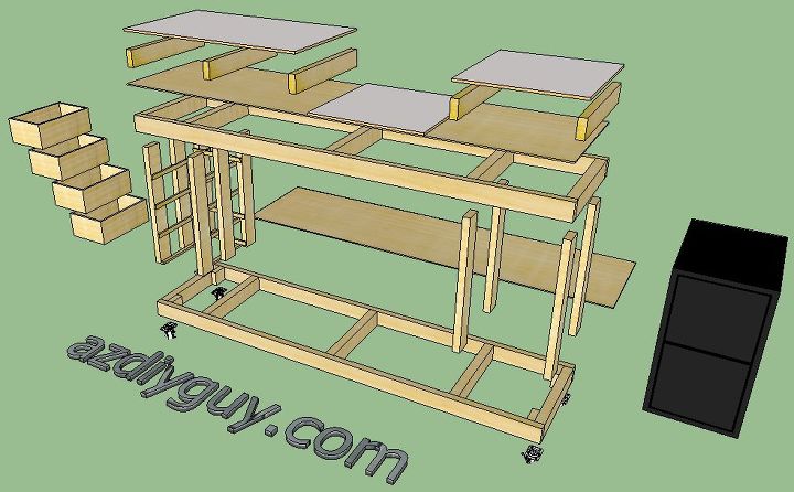 sketchup modeling my miter saw workbench with free 3d cad software, diy, how to, tools, The software is fun and fairly easy to manipulate It sure takes the guesswork out of designing it as you go