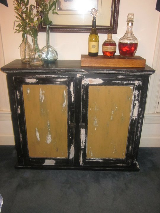 refurbished hutch, painted furniture, After
