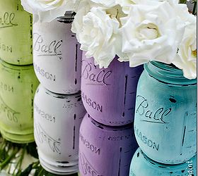 painted amp distressed mason jar, crafts, mason jars, repurposing upcycling, Let dry overnight and then use a nail file to distress