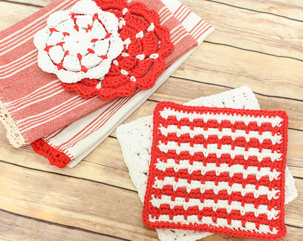 colorful and happy dishcloth pattern, crafts
