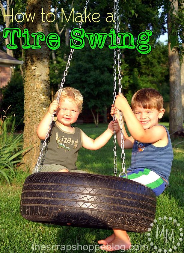 how to make a tire swing, diy, how to, outdoor living, Make a tire swing for your kids to enjoy spring summer and fall