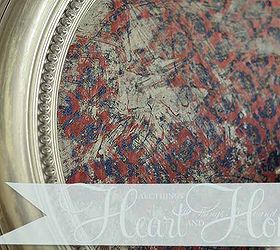 diy vintage mirrors, crafts, Lastly add a piece of vintage fabric or even scrapbook paper with spray adhesive to the back of the mirror Some of the mirror finish is left behind so you see a beautiful mix of the mirror and your fabric